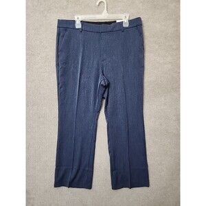 Nine West Mid Rise Barely Bootcut Dress Pants Womens 16 Petite Blue Stretch NEW